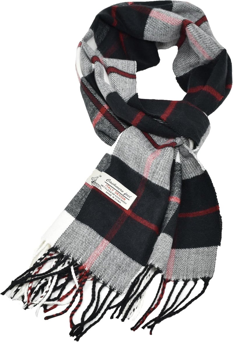 Glory Max Classic Plaid Striped Luxurious Checked Pattern Winter Scarf For Men Women Soft Cashmere Feel 72"x12" - Image 1
